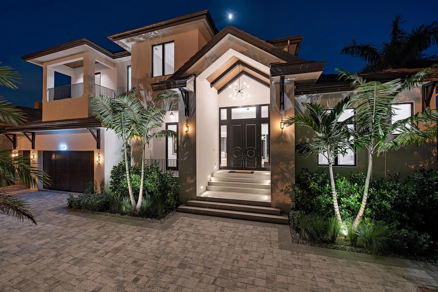Aqualane Shores Residence: exterior front night