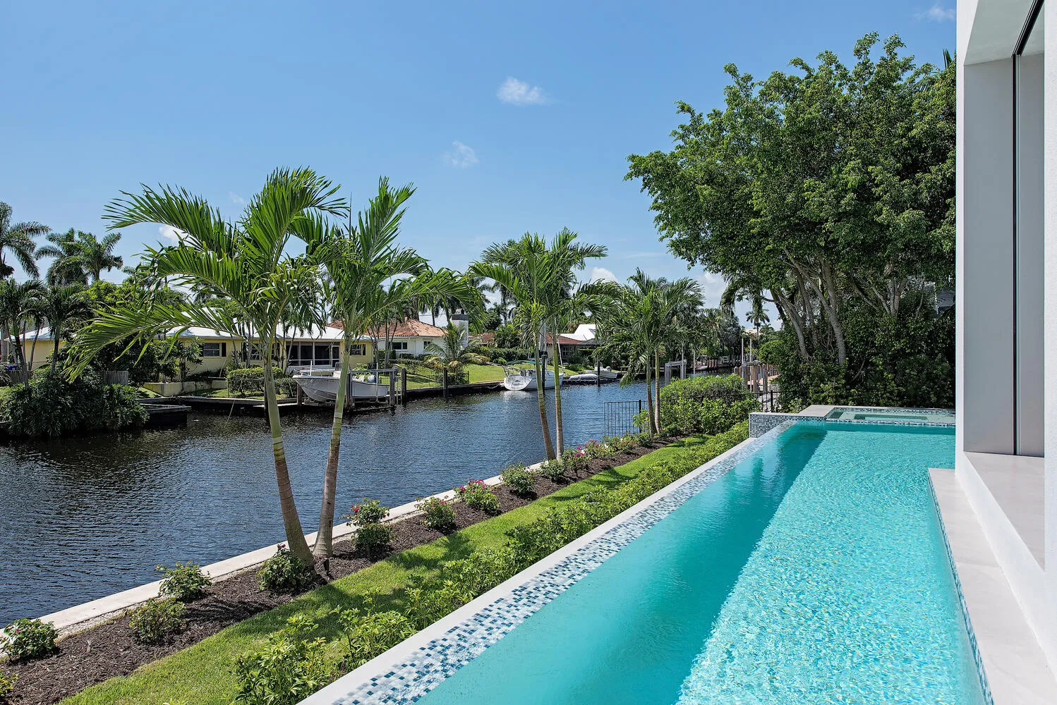Aqualane Shores Residence: pool canal view