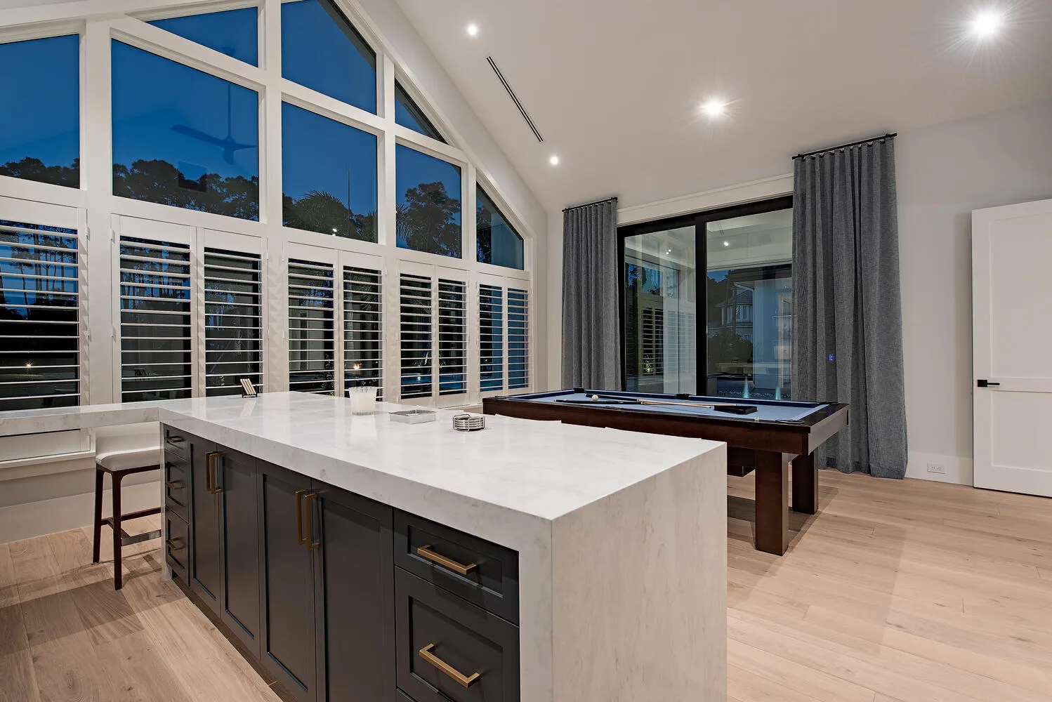 Coach House Lane Residence III: game room night
